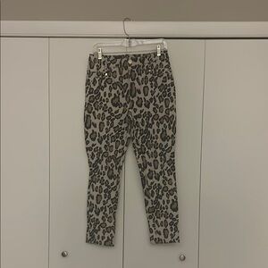 Chico's So Slimming Leopard Print Ankle Pants